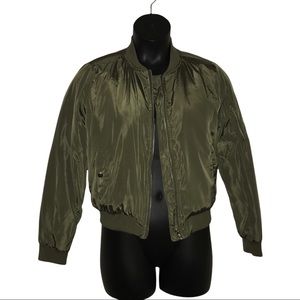 Olive Military Green Bomber Jacket